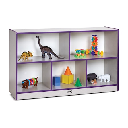 Jonti-Craft Rainbow Accents Low Single Mobile Storage Unit, Purple 0392JCWW004